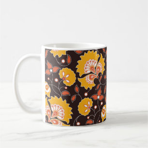 seamless flower coloured indian style pattern on b coffee mug