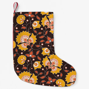 seamless flower coloured indian style pattern on b small christmas stocking