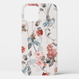 seamless flower design with light backgroundflower iPhone 12 case