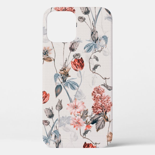 seamless flower design with light backgroundflower Case-Mate iPhone case (Back)