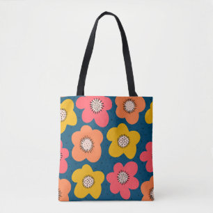Seamless flower pattern. Bold florals Scandinavian Tote Bag