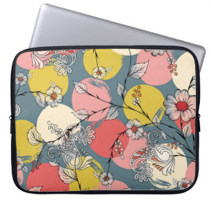 Seamless flower pattern on backgroundfloral, patte laptop sleeve