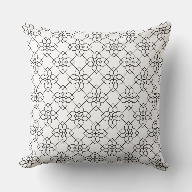Seamless flower pattern on throw pillow (Front)