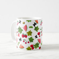 Seamless Fresh Fruits Berries Watercolor Cartoon C