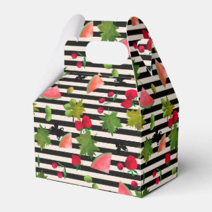 Seamless Fresh Fruits Berries Watercolor Cartoon C Favour Box