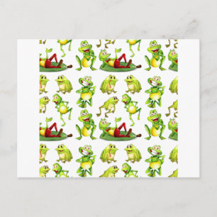 Seamless frog postcard