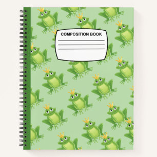 Seamless Frogs spiral composition  Notebook