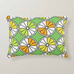 Seamless fruit pattern. Painted illustration. Oran Decorative Cushion