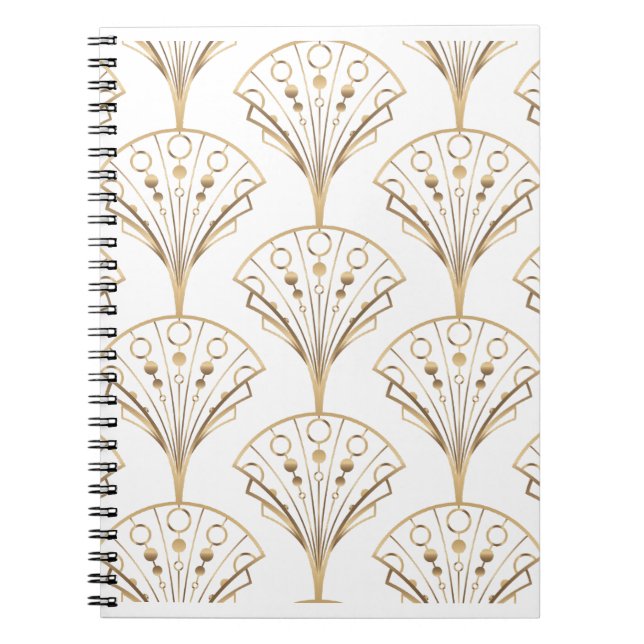 Seamless  Gatsby style design Notebook (Front)