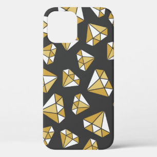seamless gem pattern. Vintage illustration iPhone 12 Case