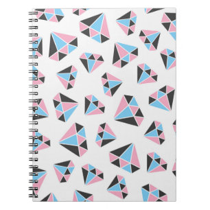seamless gem pattern. Vintage illustration Notebook