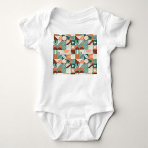 Seamless geometric, abstract mosaic pattern. baby bodysuit