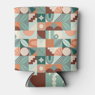 Seamless geometric, abstract mosaic pattern. can cooler
