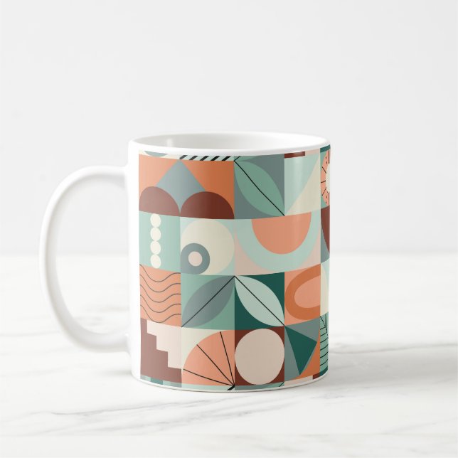 Seamless geometric, abstract mosaic pattern. coffee mug (Left)