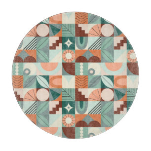 Seamless geometric, abstract mosaic pattern. cutting board