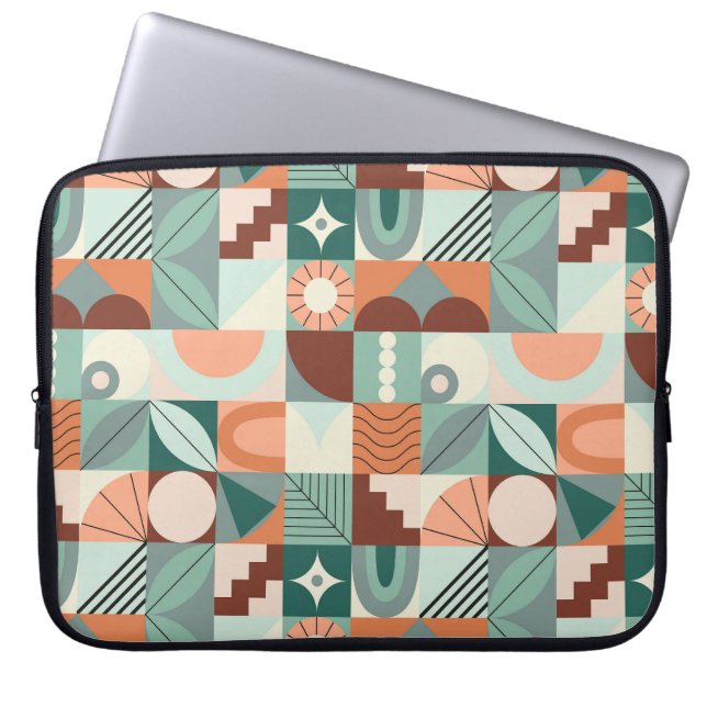 Seamless geometric, abstract mosaic pattern. laptop sleeve (Front)