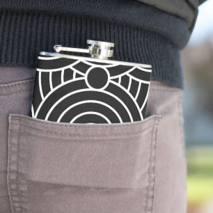 Seamless Geometric Circles  Hip Flask