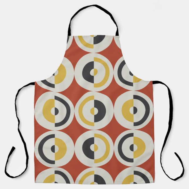 Seamless Geometric Colourful Circles Pattern Apron (Front)