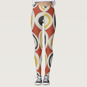 Seamless Geometric Colourful Circles Pattern Leggings
