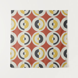 Seamless Geometric Colourful Circles Pattern Tapestry