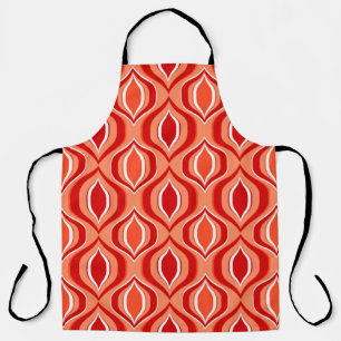 Seamless geometric ethnic pattern. Red, brown orna Apron