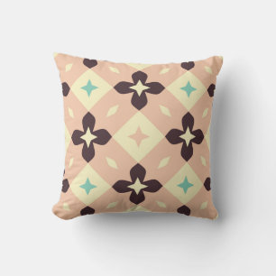 Seamless geometric floral pattern cushion