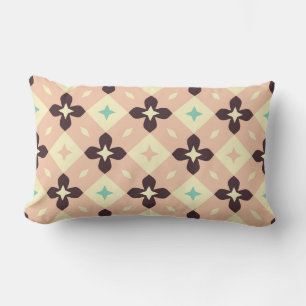 Seamless geometric floral pattern lumbar cushion