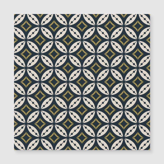 Seamless geometric flowers: colourful pattern. (Front)