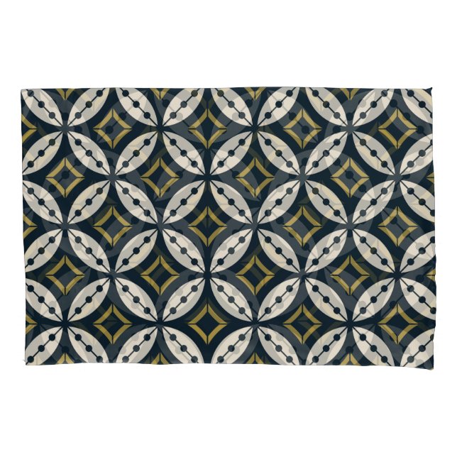 Seamless geometric flowers: colourful pattern. pillowcase (Front)