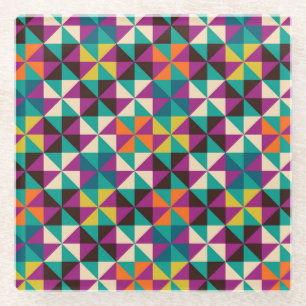 Seamless Geometric, Modern Pattern Design. Glass Coaster