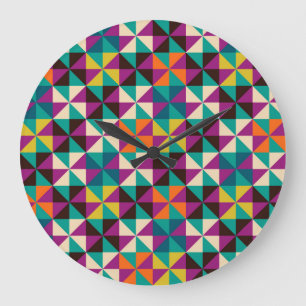 Seamless Geometric, Modern Pattern Design. Large Clock