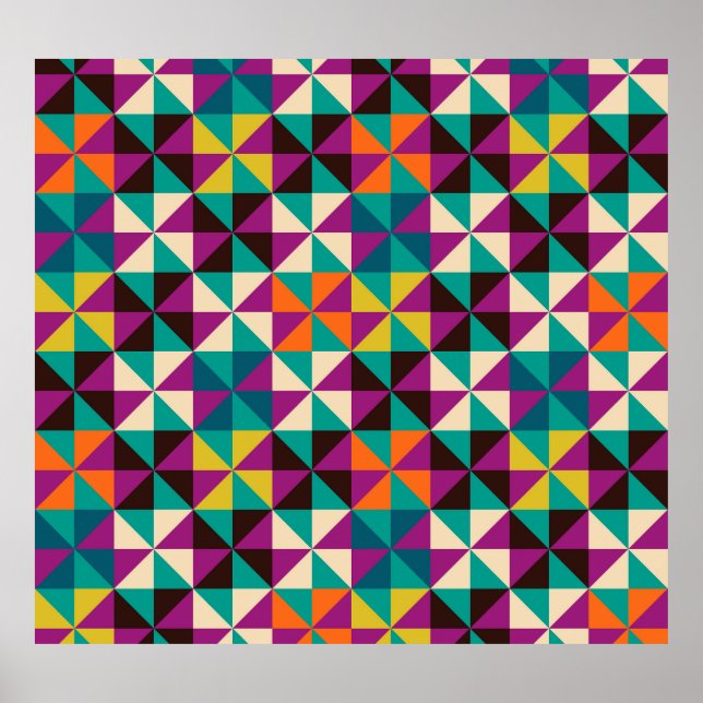 Seamless Geometric, Modern Pattern Design. Poster (Front)