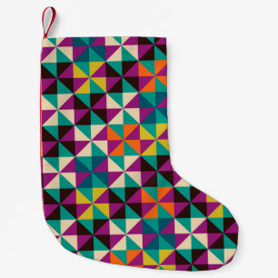 Seamless Geometric, Modern Pattern Design. Small Christmas Stocking
