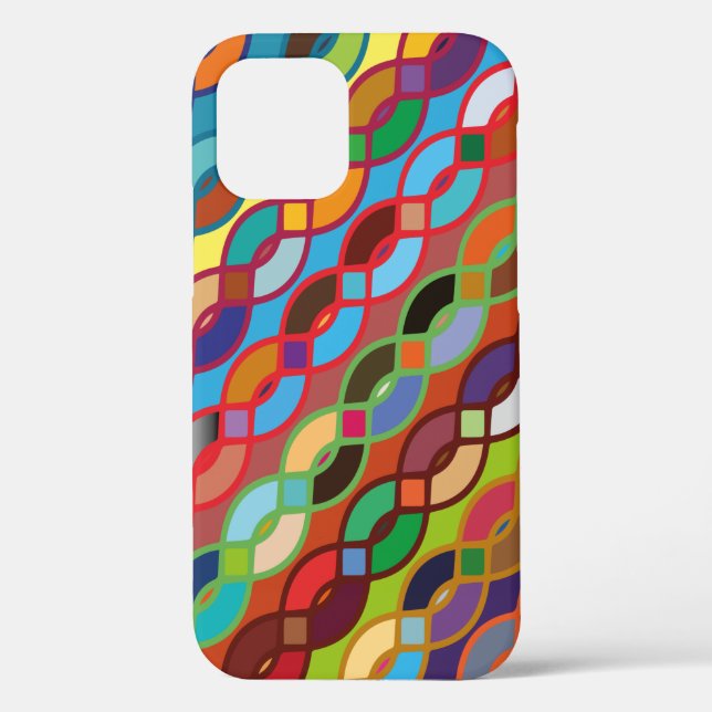 Seamless Geometric Multicolor Chain Pattern Case-Mate iPhone Case (Back)
