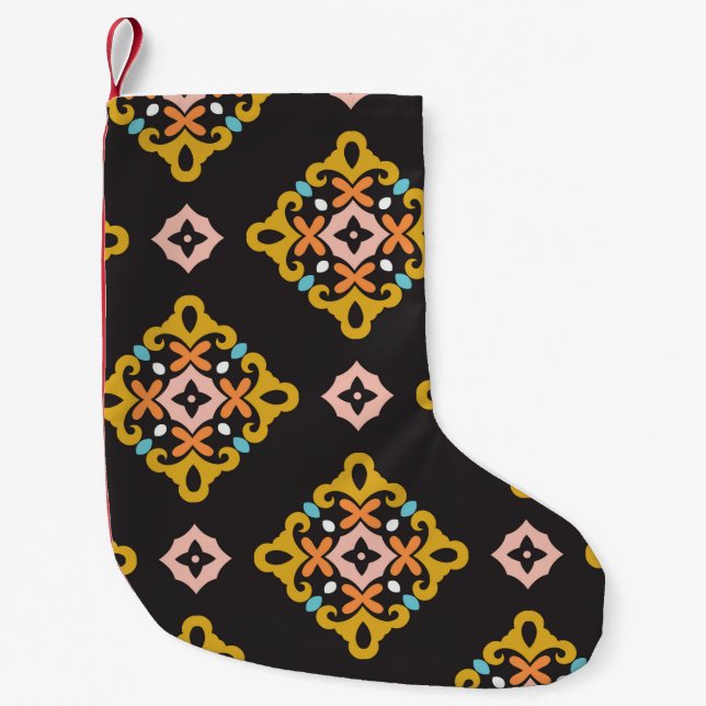 Seamless Geometric Pattern. Abstract texture desig Small Christmas Stocking (Front)