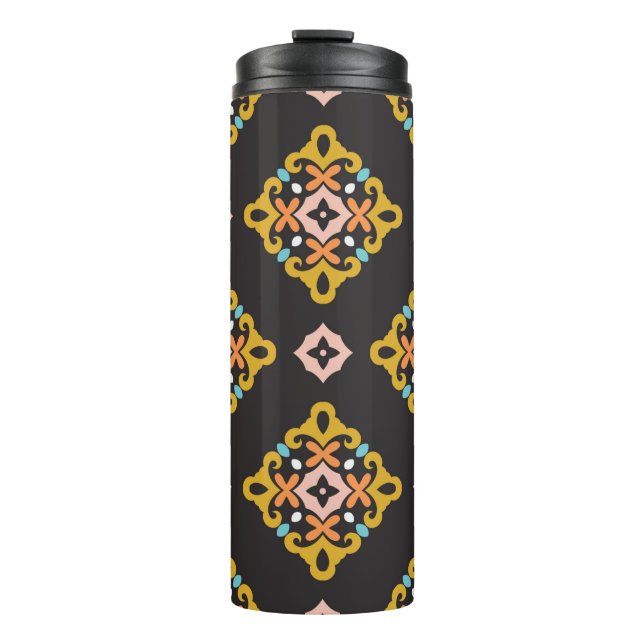 Seamless Geometric Pattern. Abstract texture desig Thermal Tumbler (Front)