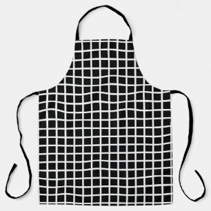 Seamless geometric pattern. Black square on white Apron