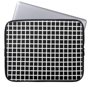 Seamless geometric pattern. Black square on white Laptop Sleeve