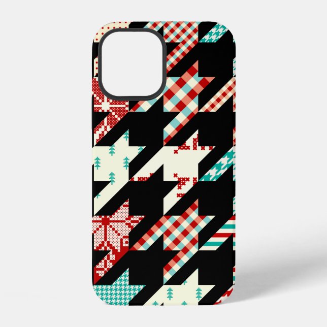 Seamless geometric pattern. Classic Hounds-tooth p iPhone Case (Back)