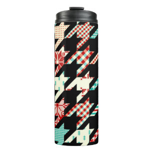 Seamless geometric pattern. Classic Hounds-tooth p Thermal Tumbler