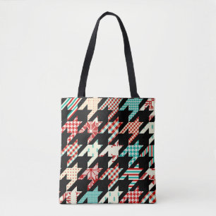 Seamless geometric pattern. Classic Hounds-tooth p Tote Bag