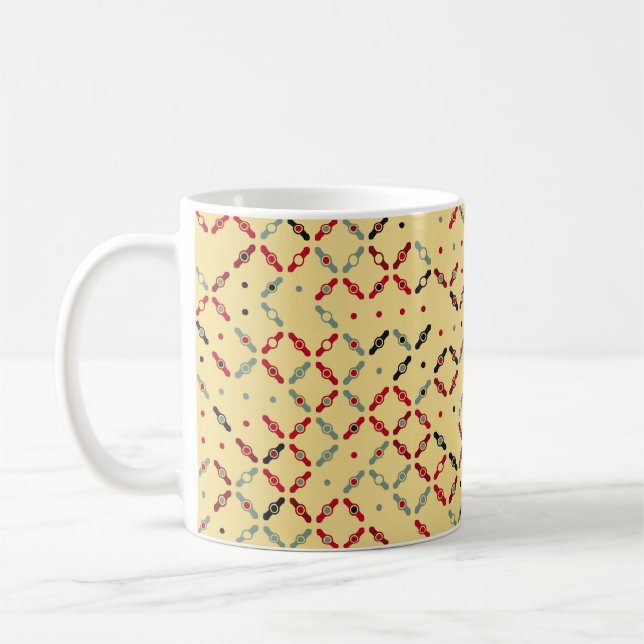 Seamless geometric pattern design illustrationabst coffee mug (Left)