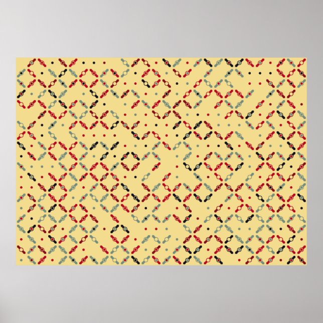 Seamless geometric pattern design illustrationabst poster (Front)