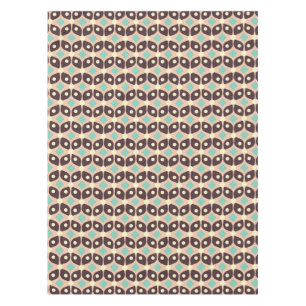 Seamless geometric pattern in dark brown leaf tablecloth