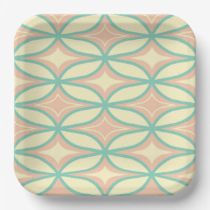 Seamless geometric pattern in diamond shapes Paper Plate