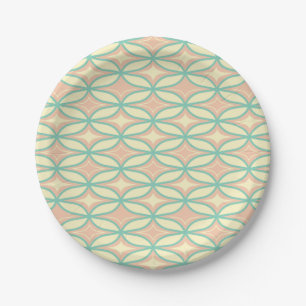 Seamless geometric pattern in diamond shapes Paper Plate