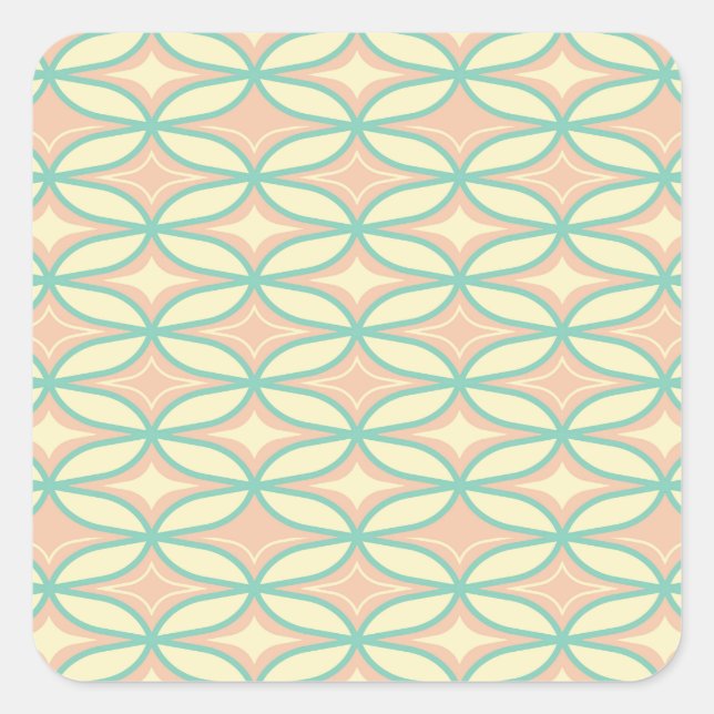  Seamless geometric pattern in diamond shapes  Square Sticker (Front)