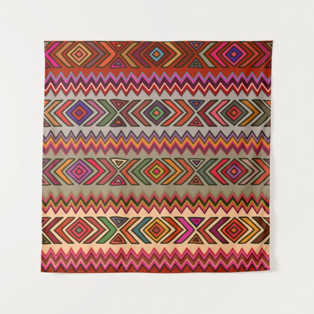 Seamless geometric pattern in ethnic style with rh tapestry (Front)
