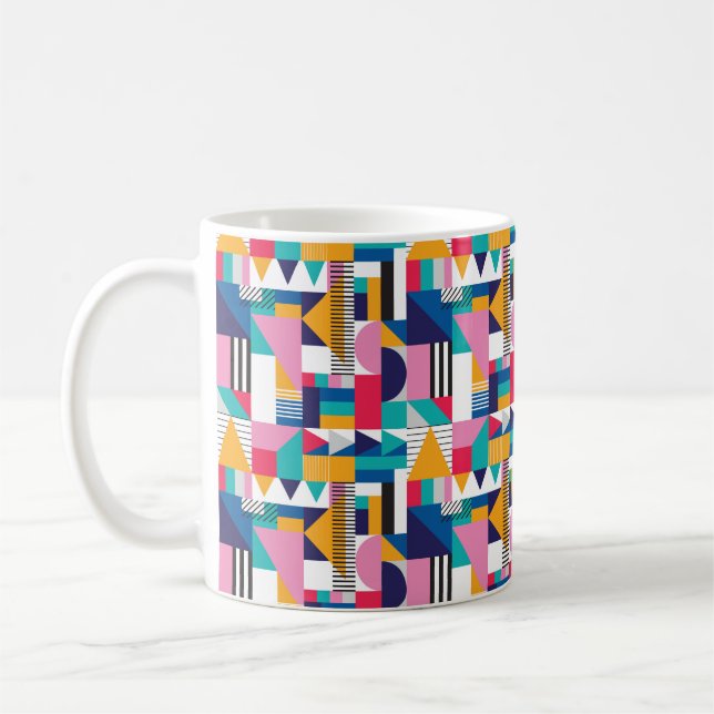Seamless geometric pattern in modern abstract styl coffee mug (Left)