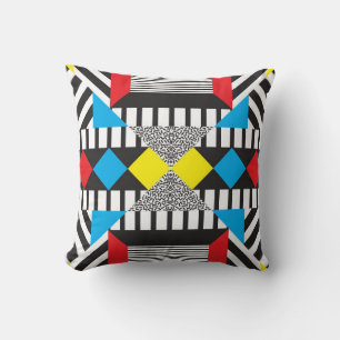 Seamless geometric pattern in modern abstract styl cushion